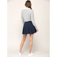 thumbnail image 5 of Made by Johnny Women's Casual Mini Flared Plain Pleated Skater Skirt with Shorts XXL NAVY, 5 of 6