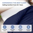thumbnail image 5 of Kotton Culture 1 Pc Duvet Cover Queen Size/Full Size-100% Egyptian Cotton 600 TC Ultra Soft Premium Durable Comforter Cover Zipper Closure & Corner Ties- (Navy Blue, 90" X 90"), 5 of 8