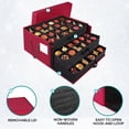 thumbnail image 3 of Caja de almacenamiento para adornos navideños BlessSeason, roja, 72 x 3 cm, 3 of 7