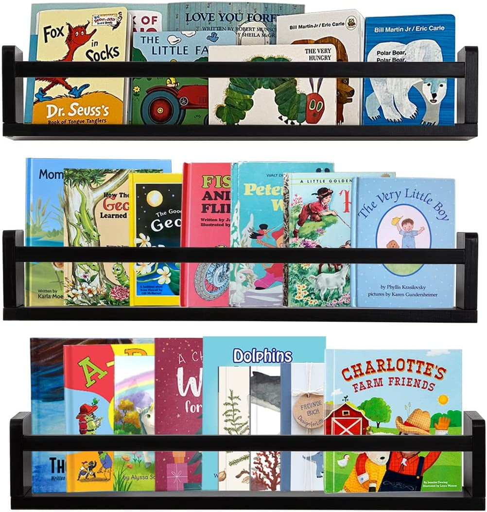 Hanging Nursery Bookshelves for Wall Nursery Black Kids Bookshelf Wall