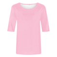 thumbnail image 4 of SDNall womens tops Half Sleeves Casual Shirts Pullover Loose Blouse, 4 of 9