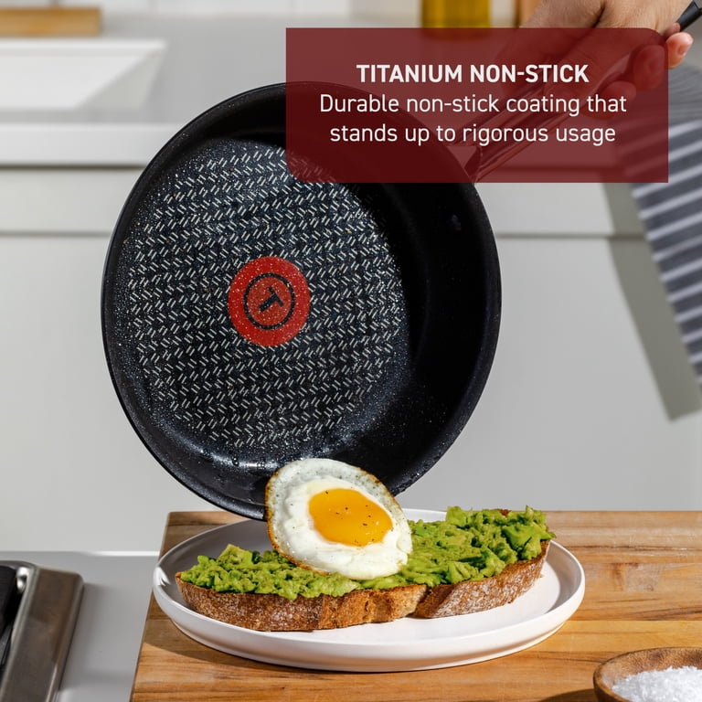 T-fal Cook & Strain Non-stick, 3 Quart Saucepan with Lid, Black