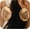 GoldB, variant on Chunky Hoop Earrings Metal Statement Large Gold Silver Earring for Women Trendy Big Irregular Geometric Spiral Earrings Prom Party Fashion Jewelry