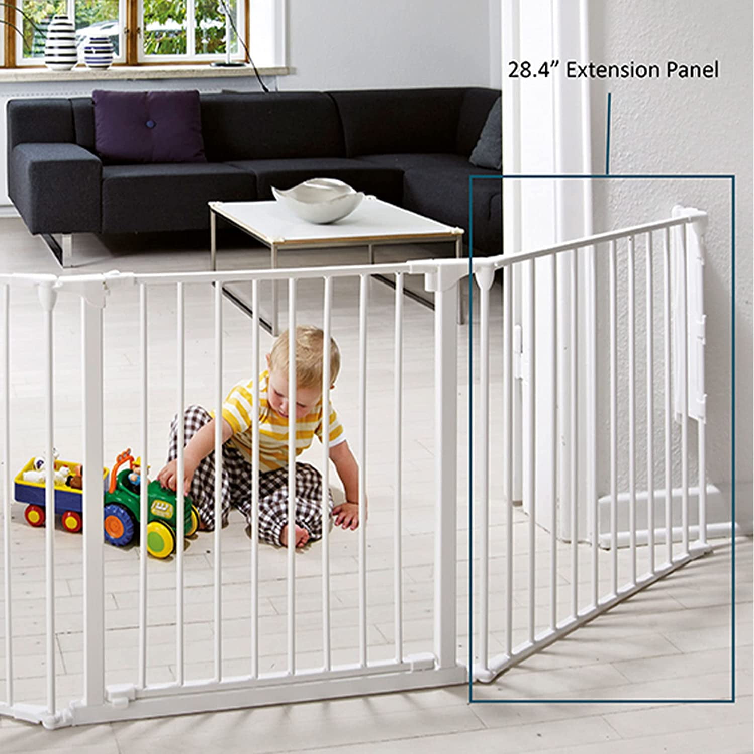 BabyDan Flex Safety Gate Extension Panel 28.3", Black