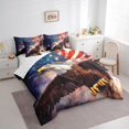 thumbnail image 2 of Twin Size Eagle Comforter Set,American Flag Firework Bedding Set for Boys, 2 of 6