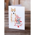 thumbnail image 2 of Shiba Inu Red #1 so Loved Greeting Cards and Envelopes Pack of 8 7 in x 5 in, 2 of 3