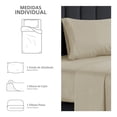 thumbnail image 2 of Juego De Sábanas Mainstays Individual Liso Beige, 2 of 4
