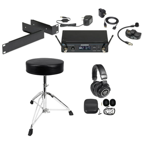 SAMSON AirLine AWX Wind Instrument Wireless Horn Microphone Headphones Throne