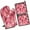Red Pink Modern-1, variant on Red and Orange Modern Art Geometric Kitchen Oven Mitt and Pot Holder Sets 2 Pcs for Baking, Cooking and Grilling, Heat Resistant Up To 392 °F