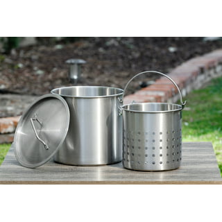Cajun Cookware cajun 4.63-quart aluminum dutch oven pot with lid -  oven-safe round caldero - nickel
