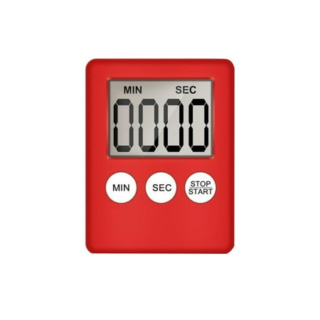 

Thinsont Kitchen Timer Cooking Baking LCD Digital Electronic Count-down Count Up Timing Loud Sleeping Fitness Household Red