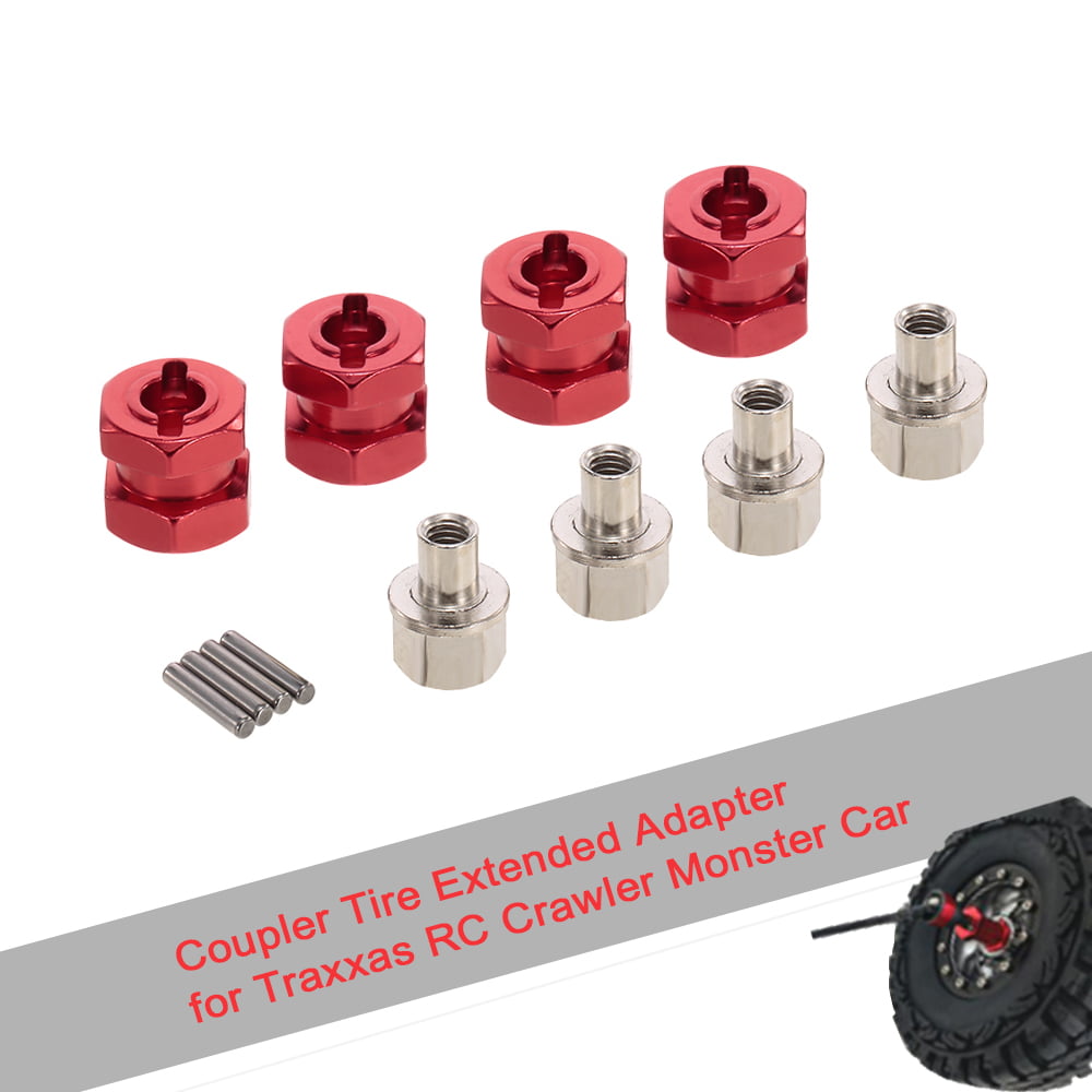 4pcs 12mm Hex 17mm Coupler Tire Extended Adapter for Traxxas Hsp Redcat Rc4wd