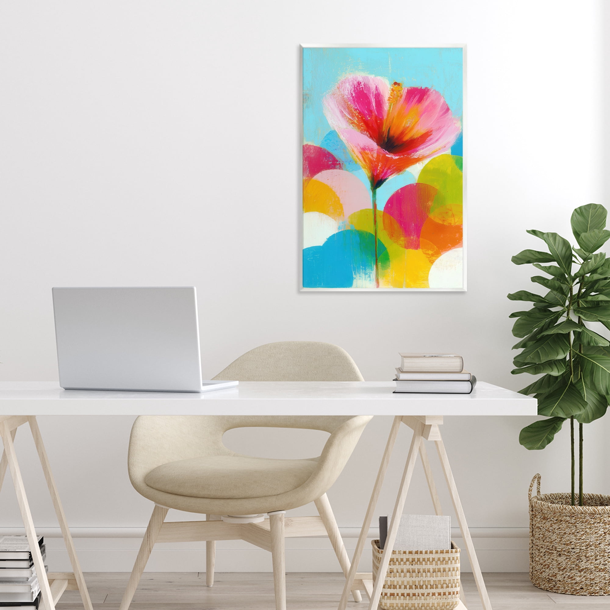Stupell Industries Hibiscus In The Sun Wall Plaque Art, design by Chromatic Storm Studio