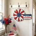 thumbnail image 7 of LNOGEUPG 4th of July Decorations Outdoor, 12 inch Red White and Blue Wood Flower Wall Art for Fourth of July Decor, Patriotic Decorations for Yard Garden Home Indoor Mantel, 7 of 7