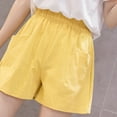 thumbnail image 5 of Abcnature Womens 5" Casual Jersey Cotton Shorts, Lounge Yoga Pajama Walking Shorts with Pockets Activewear, Hot Pants Casual Shorts Yellow L, 5 of 6