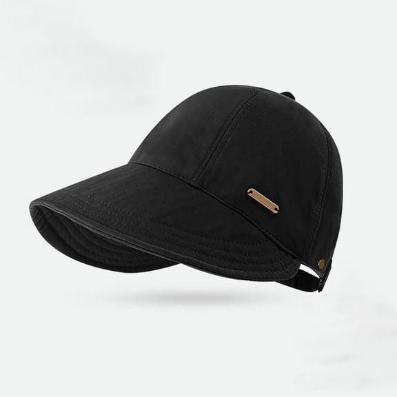 Wide Brim Sun Visor Hat for Women, UPF 50 Ponytail Baseball Cap, Lightweight Foldable UV Protection Visor with Adjustable Strap – Ideal for Golf, Beach & Travel
