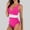 Hot Pink1, variant on Aueoeo Stretchy Solid 2-Piece Swimsuit Set for Women Backless Bandage Top with Side Cutouts and Matching High-Leg Bottom,Black,M