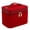 Red, variant on Large Capacity Corduroy Makeup Bag with Handle, Portable Cosmetic Travel Case Organizer for Toiletries, Skincare and Beauty Essentials