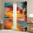 thumbnail image 2 of Erosebridal Summer Holiday Curtains Pack of 2 (42Wx63L),Palm Tree 30%-50% Black Out Curtains,Ocean Bedroom Decor, 2 of 5