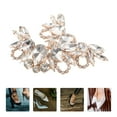 thumbnail image 2 of KAKOWELY show accessories 2 Pcs Crystal Glass Shoe Clips Removable Rinestone Shoe Buckles Decorative Shoes Accessories Charms For Wedding Party Decoration Golden, 2 of 5