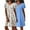 Blue + White_Floral Print, variant on 2 Pack Women Nightgown Sleepwear Flare Short Sleeve Sleepshirts Veck Sleepdress Causal Pajama Dress S-XXL