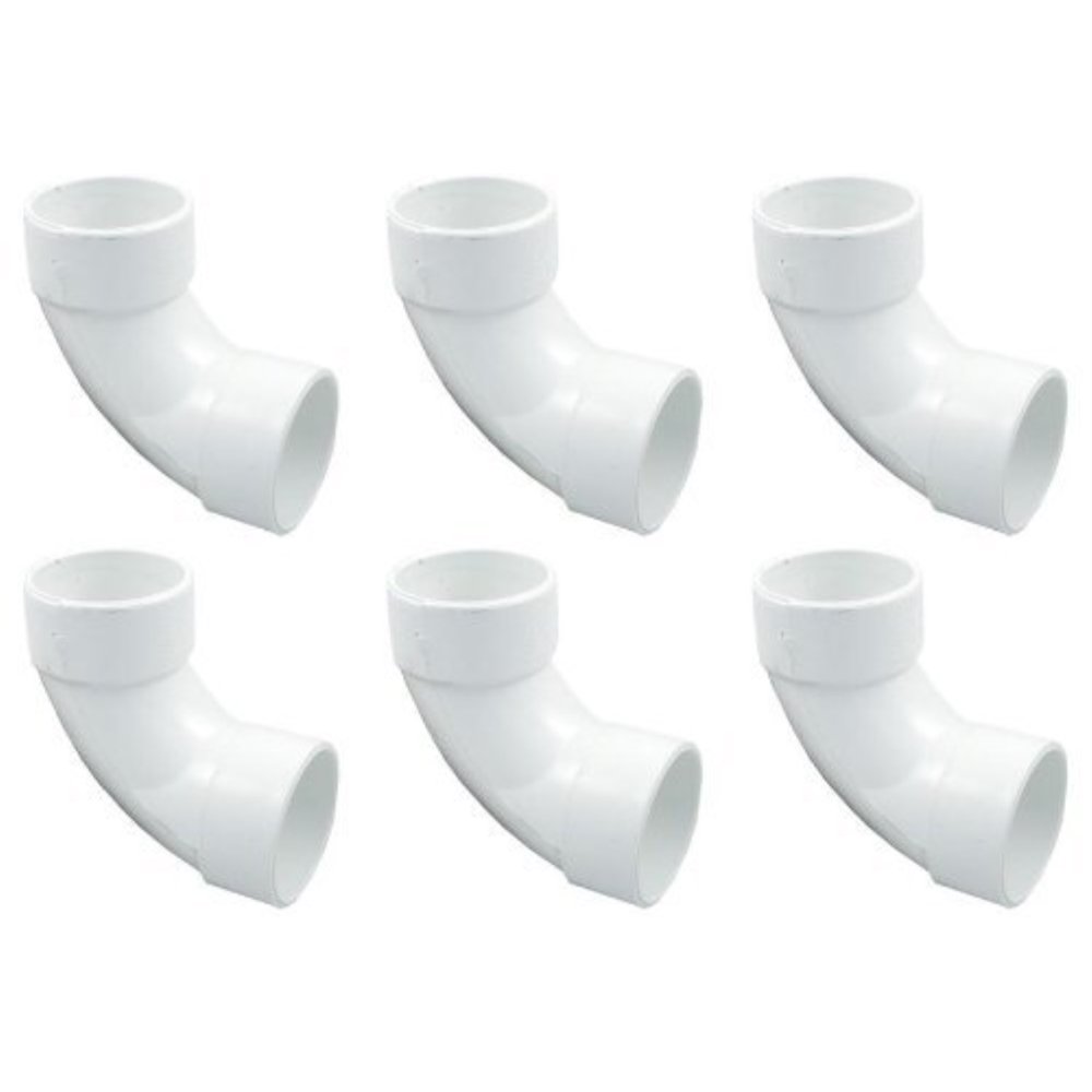 pvc pipe fitting, 90 degree 2" sweep elbow 4119130 6 pack Walmart