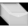 thumbnail image 1 of 10pcs A4 Plastic File Folder, A4 Document Folder, Clear Plastic Document Folders with Snap Button for School Office Supplies Homework A4 Envelope, 1 of 5