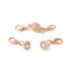 thumbnail image 3 of Alloy Crystal Rhinestone Magnetic Clasps with Double Lobster Claw Clasps Rose Gold 41mm Lobster Clasp: 12x7x3mm Magnetic Clasp: 15x8.5mm, 3 of 6