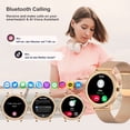 thumbnail image 3 of Zkcreation Women's Smart Watch (Answer/Dial) Android Smart Watch with Call, Text and Camera Smart Watch for Android Devices, Gold, 3 of 6