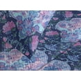 thumbnail image 3 of Ambesonne Psychedelic Quilted Coverlet 3 Pcs, Oriental Leafy Design, King Size, Dark Lavender Fuchsia, 3 of 4