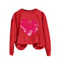 thumbnail image 4 of Outfmvch Chandails à Capuchon pour Femmes Manches Longues Chandail en Molleton Cœur Grahic Col Rond Pull de Noël pour Femmes Pull de la Saint-Valentin Rouge 1 m, 4 of 4