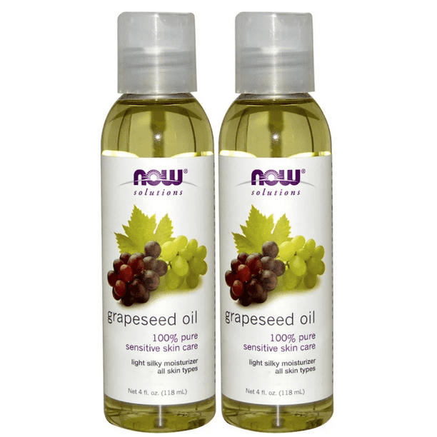 Now Foods Solutions, Grape seed Oil, 4 fl oz (118 ml) 2 Packs