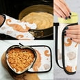 thumbnail image 5 of Yayeee Oven Mitts and Pot Holder Set of 4 Heat Resistant Kitchen Gloves Baking Hot Pad, Orange Seahorse, 5 of 5