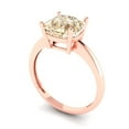 thumbnail image 2 of 2.5 ctw Solitaire Anniversary Ring for Women | Cushion Cut Natural Morganite | Hyperallergenic Solid 18K Rose Gold, 2 of 5