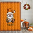 thumbnail image 2 of Shower Curtain 36"W x 78"L Hello Fall Cute Gnome Maple Leaves Fabric Shower Curtains Set with Hooks Water Repellent Bathroom Curtains Machine Washable Bathroom Accessories, 2 of 6