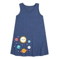 thumbnail image 2 of Instant Message - Planets - Toddler And Youth Girls Aline Dress, 2 of 7