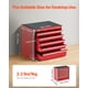 thumbnail image 2 of VEVOR Caja de herramientas portátil de metal de 8,6 pulgadas con 5 cajones, organizador de herramientas, color rojo, 2 of 9