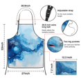 thumbnail image 3 of Blue Marble Pattern Apron-Garden Aprons for Women with Pockets-Cotton Linen Waterproof Kitchen Cooking Gardening Aprons Adjustable for Kitchen,Cooking,BBQ and Salon 33x27 Inch, 3 of 7