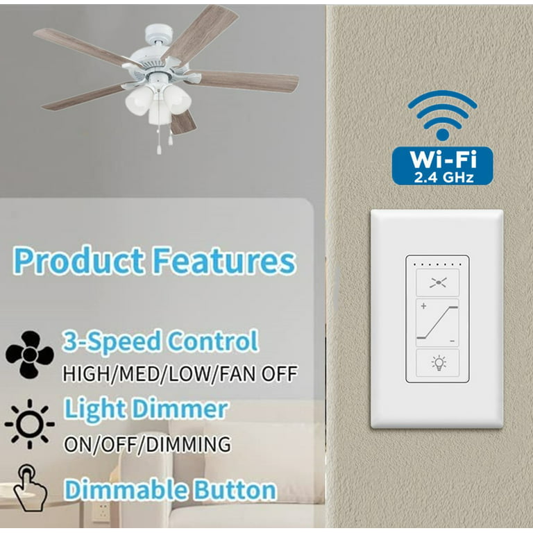 Wi Fi Fan And Light Switch Combo
