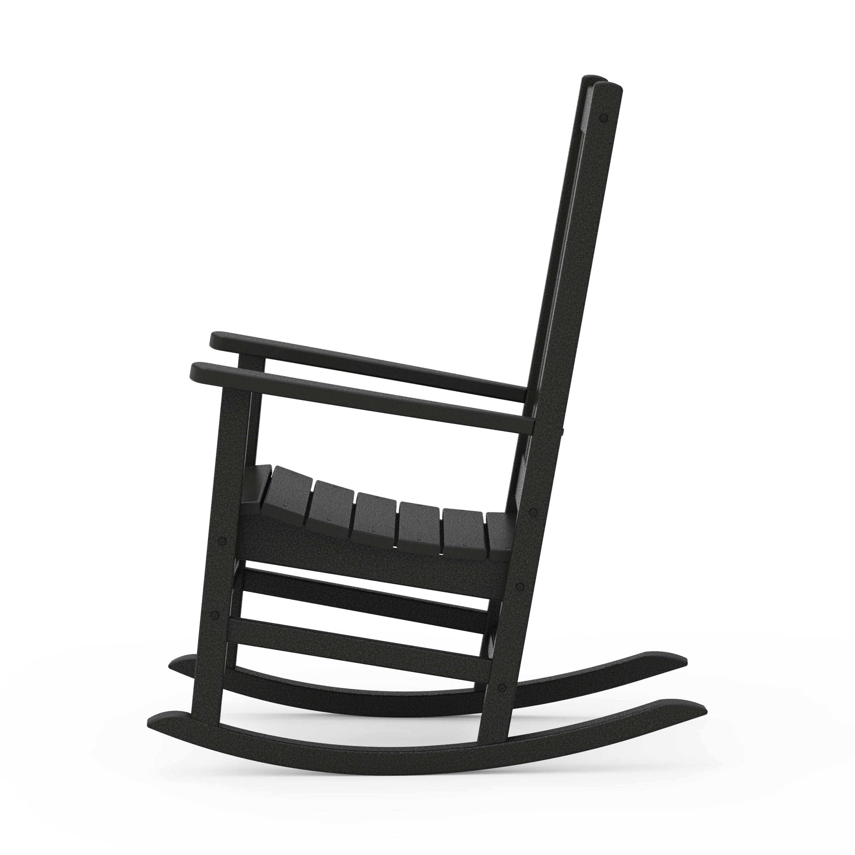 Better Homes & Gardens by POLYWOOD Southlake Outdoor Rocking Chair, All-Weather HDPE, Patio Seat for Porch, Deck, Black