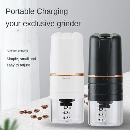 

Electric Coffee Grinder Automatic Beans Mill Portable Espresso Machine Maker for Cafe Home Travel USB Rechargeable Black