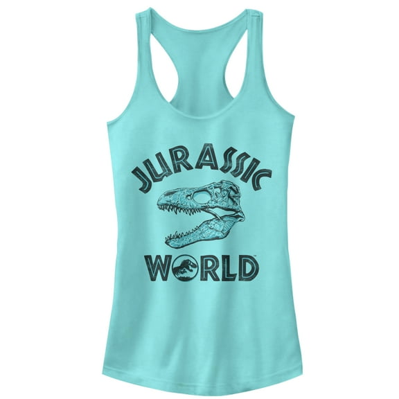 Junior's Jurassic World: Fallen Kingdom Skeleton Logo  Racerback Tank Top Cancun X Large