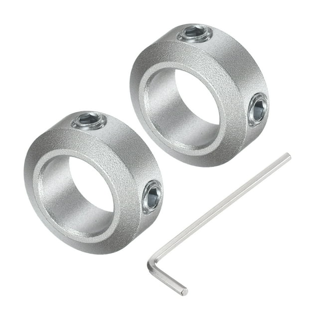 Split Shaft Collar Set for 12mm Shaft, 2pcs Clamping Collars 20mm OD, 8mm Thickness