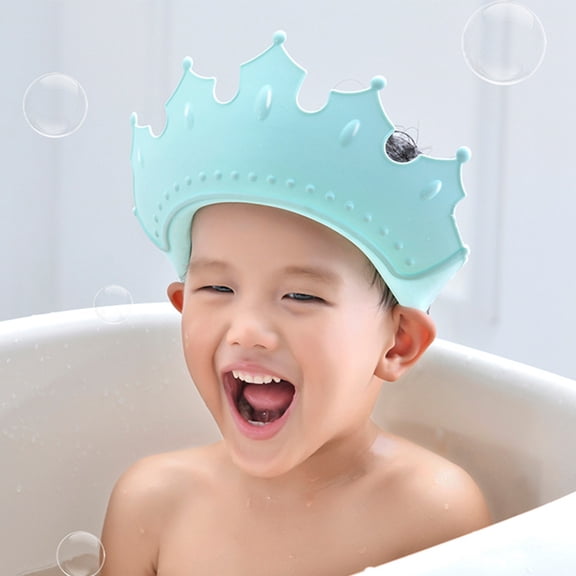 Pretyzoom Crown Shape Bathing Cap Blue 1Set