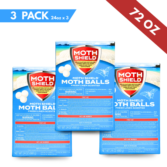 Moth Shield Moth Balls 24 oz., 3 pk., Fresh Linen Scented