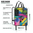 thumbnail image 3 of Vibrant abstract colorful artwork 65 Pack Kick Mat Back Seat Protector With Storage Pockets, Universal Car Seat Back Organizer For Pets, Waterproof Backseat Protector For Most Car, 3 of 5