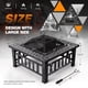 thumbnail image 5 of WLXIANG Outdoor Fire Pit, 32 Inch Firepit Table Metal Outdoor Fireplaces with Waterproof Cover for Outside Patio Camping (Silver), 5 of 8