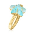 thumbnail image 3 of Ross-Simons Italian Tagliamonte 16mm Blue Venetian Glass Starfish Ring in 18kt Gold Over Sterling, Women's, Adult, 3 of 5