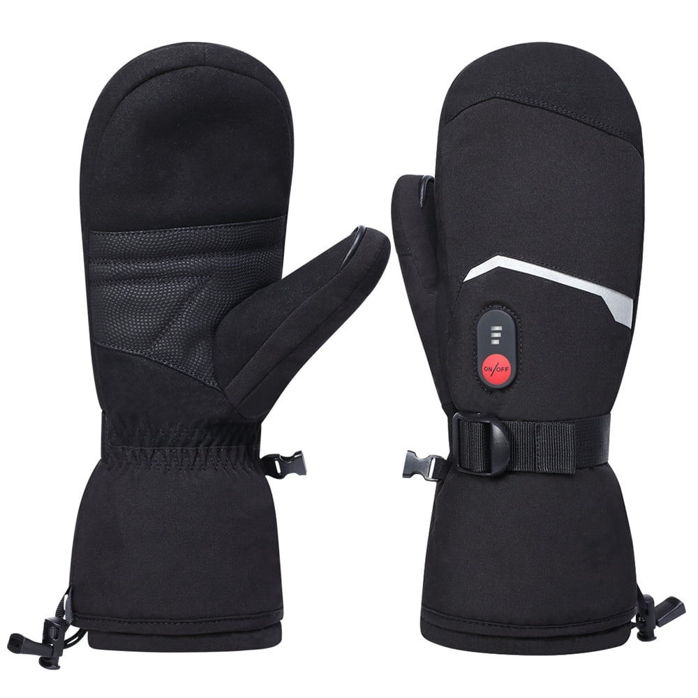 Sun Will 7.4V 2200mAh Rechargeable Battery Heated Ski Gloves, Unisex Winter Warm Mittens XXS-XXL