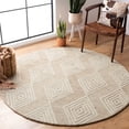 thumbnail image 2 of SAFAVIEH Blossom Winston Chevron Wool Area Rug, Beige/Ivory, 6' x 6' Square, 2 of 10